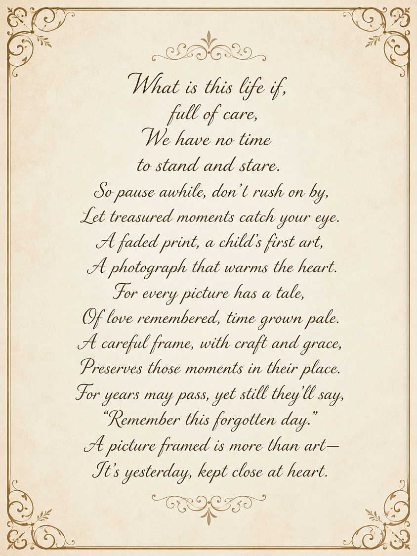 A picture framers poem ...