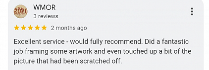 One of many reviews on google