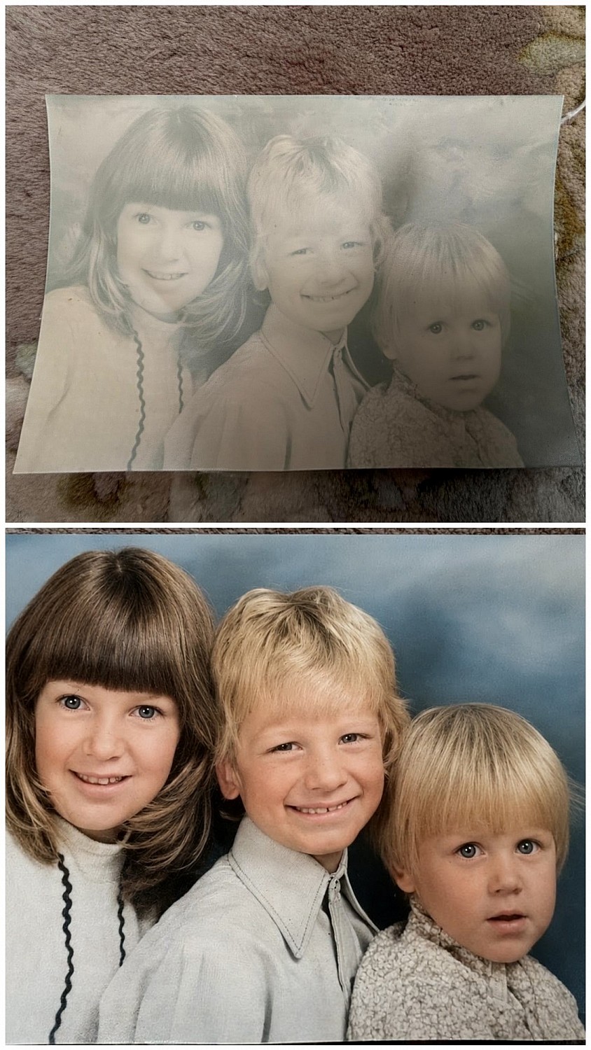 Faded photo restoration
